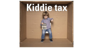 small sad businessman, with investment calculation