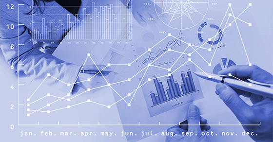 Business consept, Financial graphs